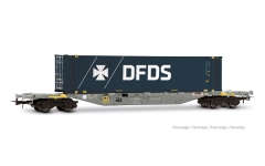 Rivarossi HR6704 - H0 - Containertragwagen DFDS, Ep. VI